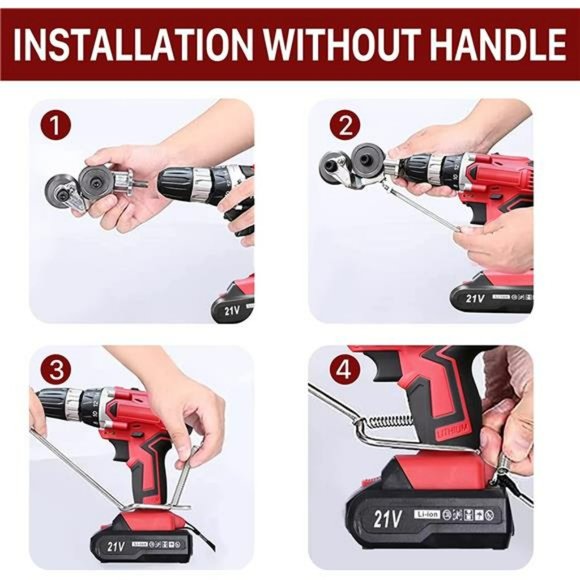 Electric Drill Plate Cutter, Universal Metal Nibbler Drill Attachment w/ Adapter - Picture 6 of 12